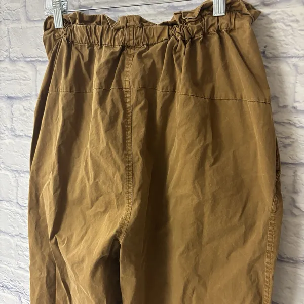 Free People Margate Pleated Paperbag Waist Trousers Size Medium Bohemian Brown - Image 4