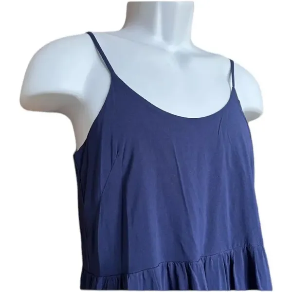 Womens Primark Cares Navy Blue Sleeveless Tiered Maxi Dress - Sz 4 - Image 2