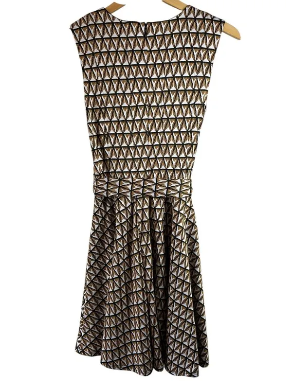 Hutch for Anthropologie Amina Geometric Knit Fit & Flare Dress Belted Size M - Image 6