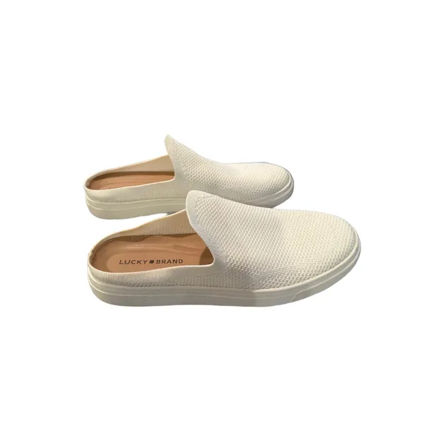 Lucky Brand Larlan Mule Slip On Knit Off White Womens Casual Capsule Wardrobe 10 - Image 3