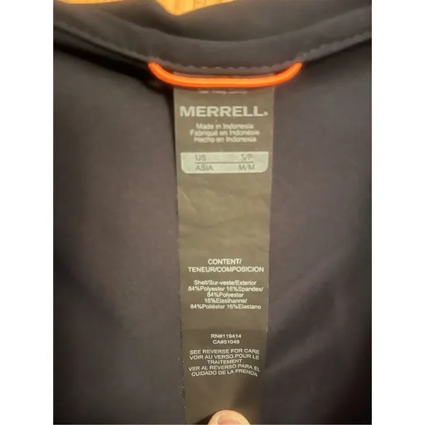 Merrell jacket windbreaker ￼size S black zip up, zip pockets (1559) - Image 4