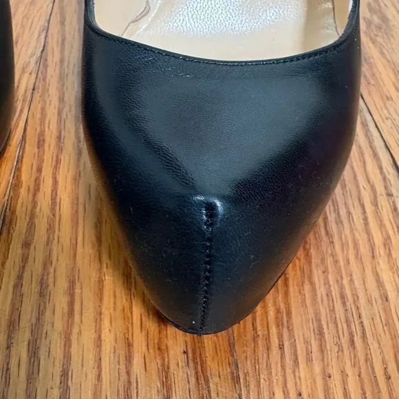 Christian Louboutin Rolando 120 Black Leather Platform Pumps Red Bottoms Heel 37 - Image 9