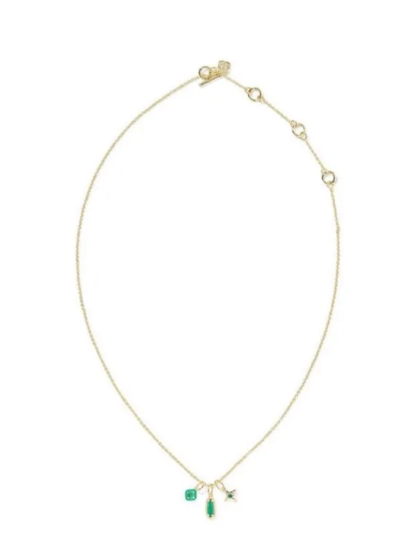 Kendra Scott Emma Green Multi-Charm Necklace New - Image 4