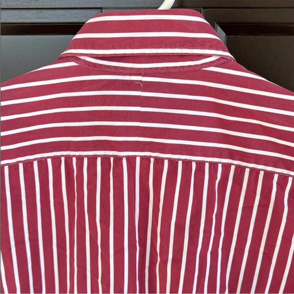EUC Ralph Lauren Sport Button Down Striped Top Dual Embroidered Ponies Size 2 - Image 6