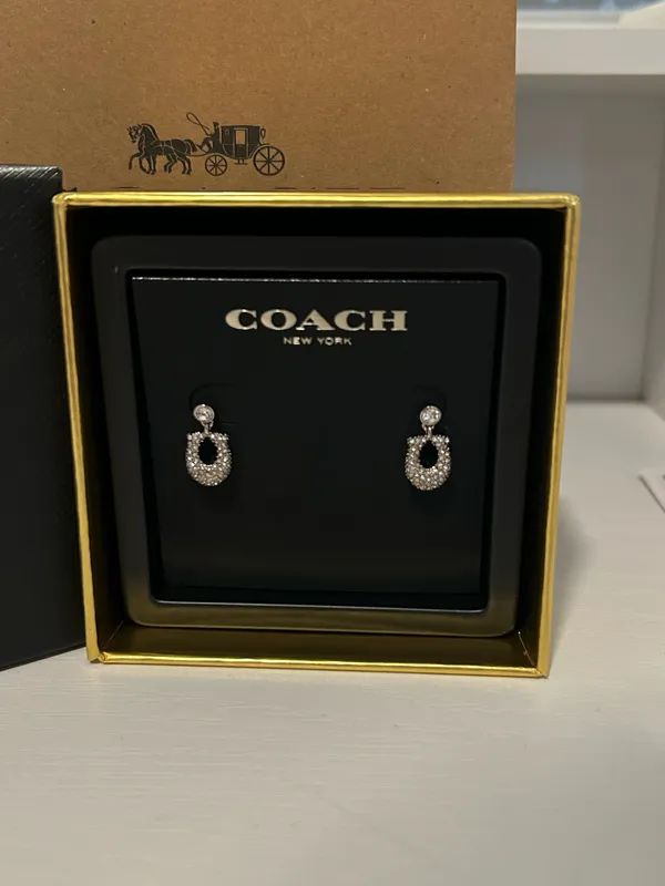 Coach Earrings Gold - Image 3