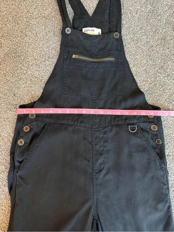 Pistola Black Casual Utility Overalls Size Small - Image 5