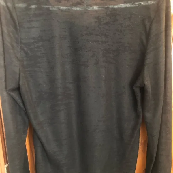 BKE Sheer Black Long Sleeve 3D embellishment sleeve Size XL - Image 4