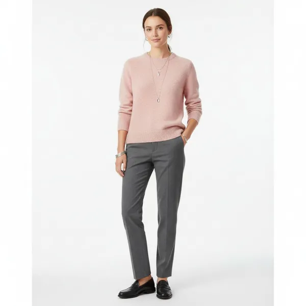 J Crew Pink Relaxed Saddle Sleeve Crew Neck Sweater M - Image 8