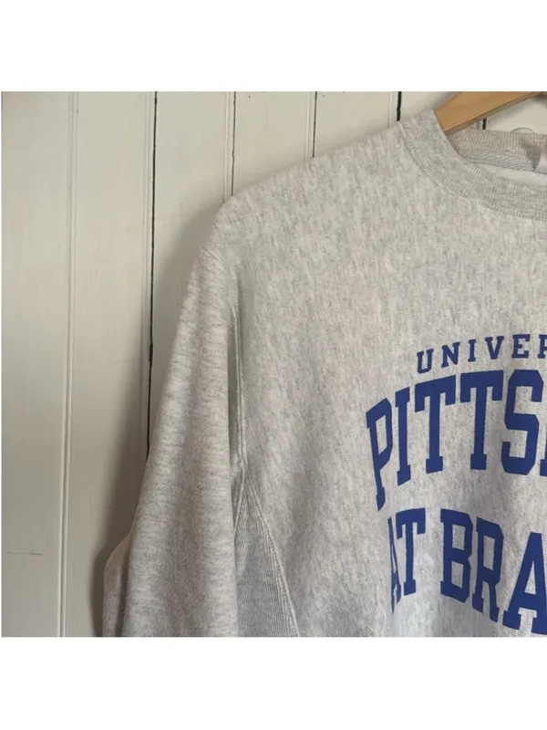 Champion University of Pittsburgh at Bradford Crewneck Sweatshirt Grey Size M - Image 2