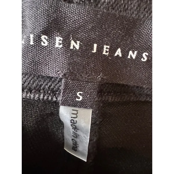 Risen Jeans Black Distressed Crossover Denim Shorts Size‎ Small NWT - Image 3