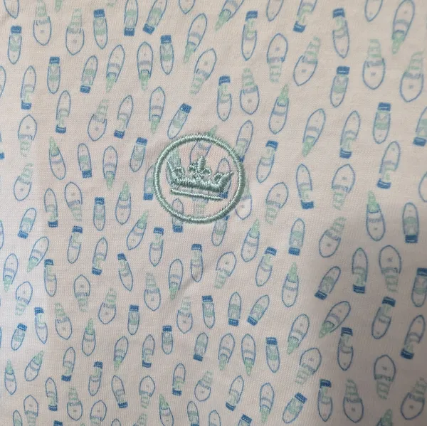 NWOT Peter Millar Polo Shirts Pima Cotton Lot Of 2 Women's Small Patterned White - Image 3