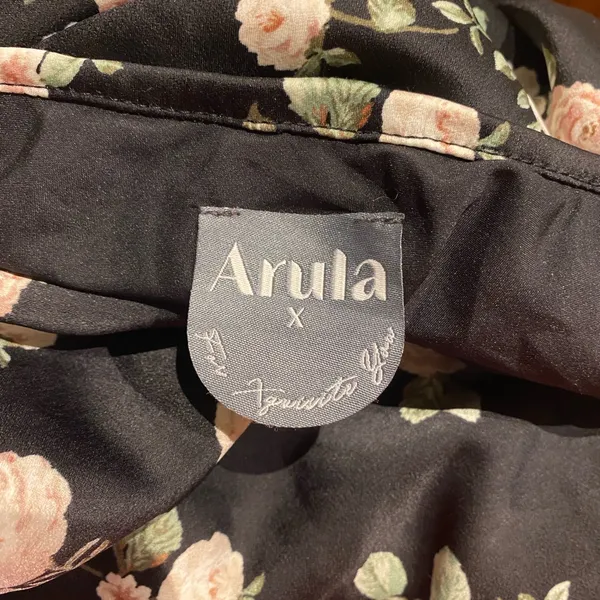 Arula Dylan Satin Floral Roses Maxi Skirt 0X - Image 3