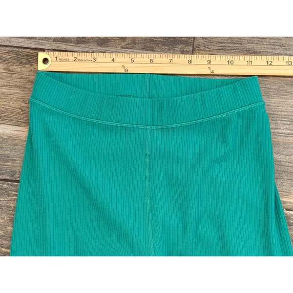 Alo Yoga Small Ribbed High Waist Leggings 27" Green Athleisure Yoga Pants Cozy‎ - Image 7