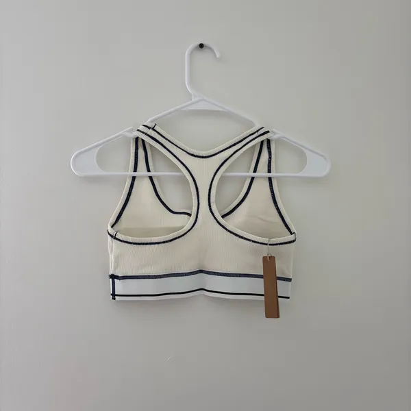 SKIMS Cotton Rib Racerback Bralette Marble  - Image 4