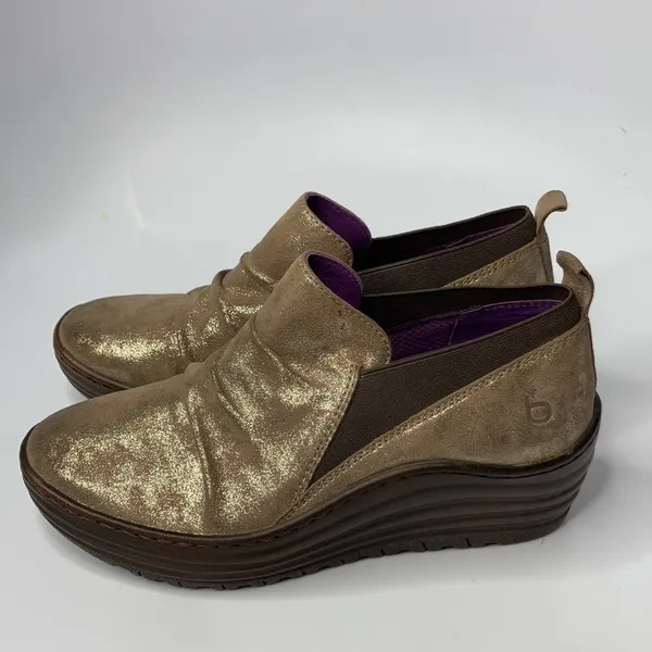 Bionica wedge shoes gold metallic shimmer‎ size 7 - Image 5