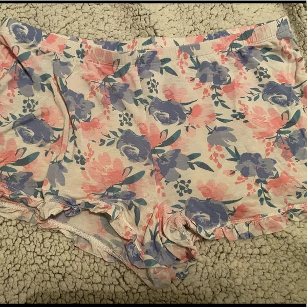 Floral Ruffled Sleep Shorts Size M - Image 2