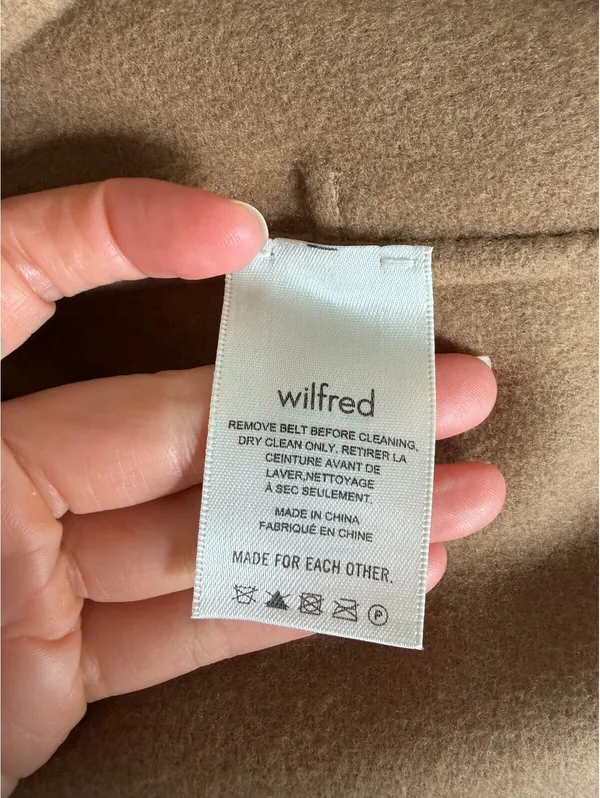 Aritzia Wilfred Open Front Wool Blend Coat Camel Size XS Small Luxury Neutral - Image 7