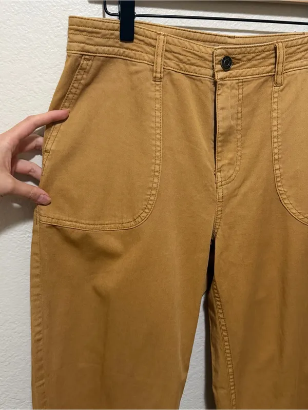 NWT PrAna Sancho Boyfriend Pants Organic Cotton Khaki Tan Stretch Sz 8 - Image 7