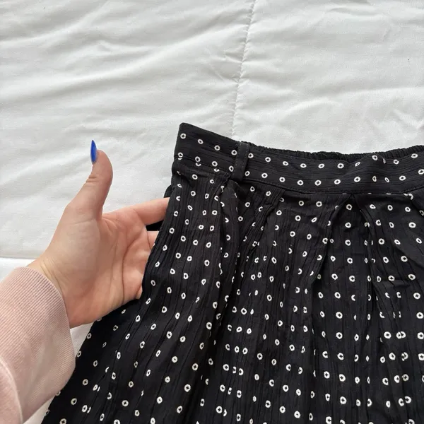 Vintage Maxi‎ Skirt Womens 6 Fairy Whimsy Hippie Polka Dot Black 90s Y2K Grunge - Image 2