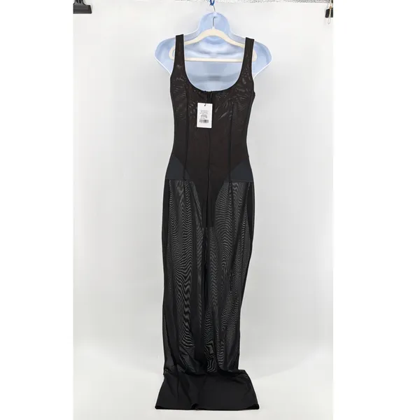Showpo Laney Mesh Sweetheart Neck Maxi Dress Black Bustier Bodycon NWT US 4 AU 8 - Image 8
