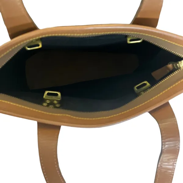Vintage Dooney and Bourke Leather Trim Canvas Shoulder Bag - Image 12