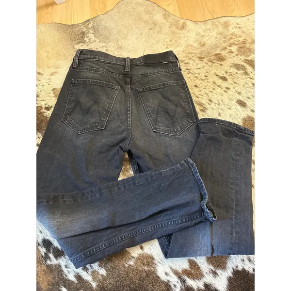 MOTHER SUPERIOR Tomcat Lies Lies Lies Black Denim Straight Leg Jeans Size 26‎ - Image 3