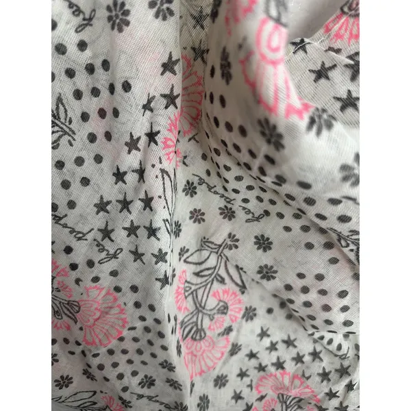 Free People Shoulder Bag Womens Large Size White Pink Floral Slouchy Bohemian - Image 4