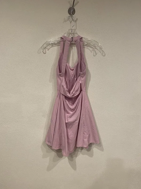 Halara Dress Womens Small Pink Halter Tank Fit Flare Mini Athletic Activewear - Image 4