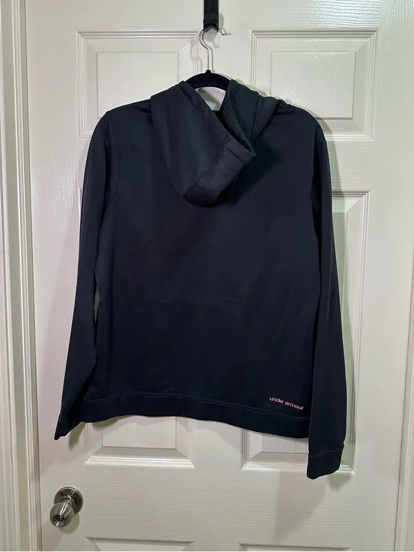 Under Armour Camo Hooded Sweatshirt Size XL Black Pink Camouflage Hoodie - Image 6