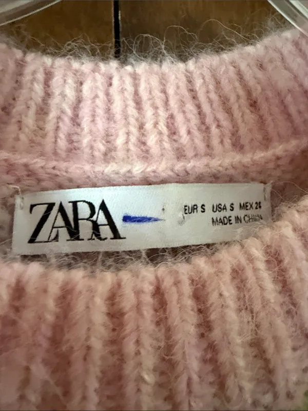 Zara Pastel Striped Cable Knit Cropped Sweater Vest Striped Wool. Size S - Image 3