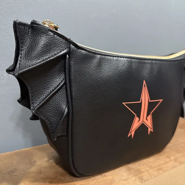 Jeffree Star Cosmetics Designer Bat Wing Makeup Bag Clutch Purse Zip Close NWOT - Image 3