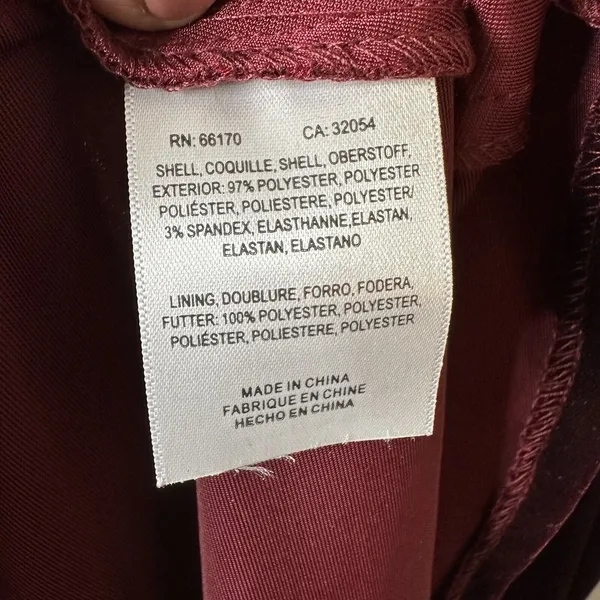 NWT Jenny Yoo Marin Velvet Flutter Sleeve Gown Women's Burgundy Size 12 - Image 7