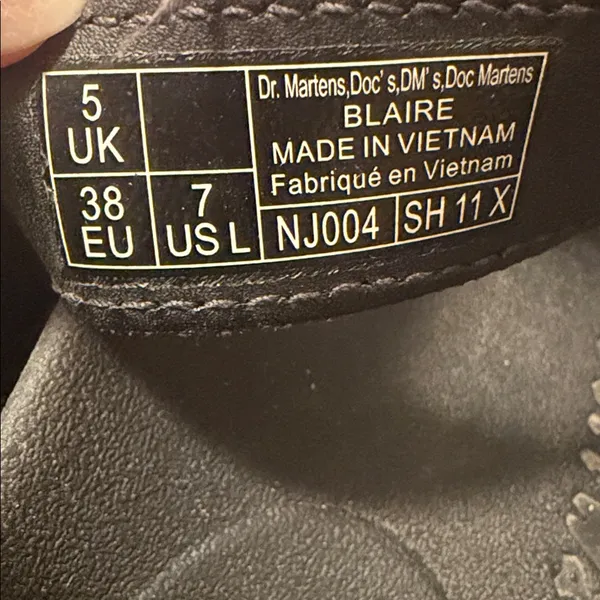 Dr Martens Blaire‎ Black Leather Platform Sandals Buckle Strap Womens Size Shoes - Image 5