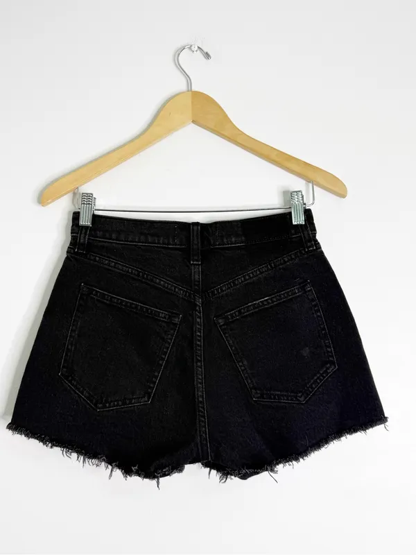 Abercrombie & Fitch Curve Love Mom Shorts Black Size 25/0 High Rise - Image 2
