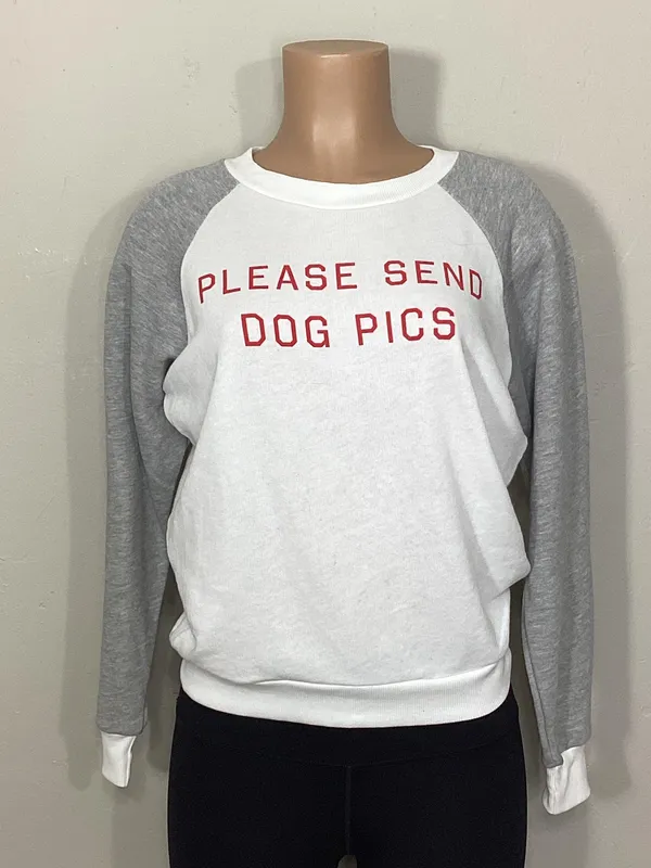 Wildfox New. Please Send Dog Pictures sweatshirt. Small. Retails $98 - Image 3