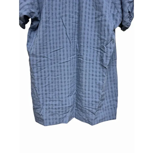 Anthropologie V-Neck Tiered Sleeve Tunic Dress Wedgewood Women's‎ Size Medium - Image 6