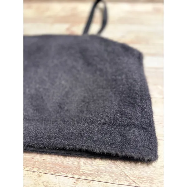 Gymshark x Whitney Simmons Eyelash Knit Bandeau Black Size XL Bra Fuzzy Top - Image 4