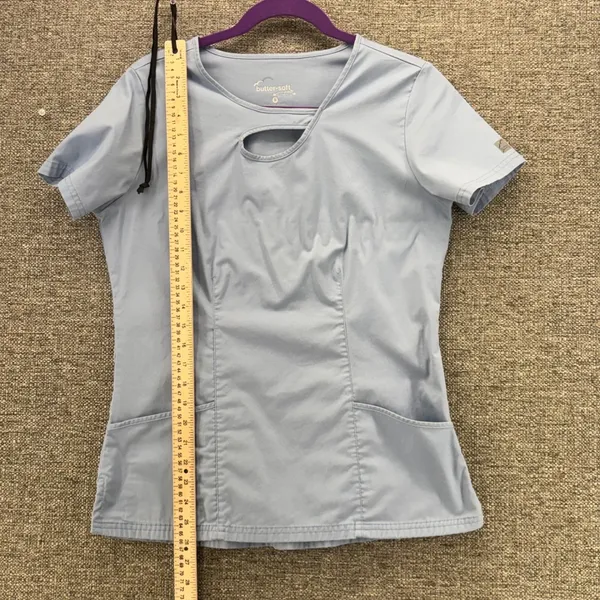 Butter-Soft Scrub Top‎ Baby Blue Small - Image 11