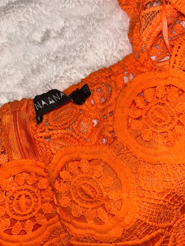 Orange citrus dress Size XS - Image 7