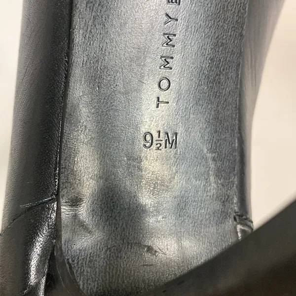 Tommy Hilfiger High Heels Boots Women’s size 9.5 Black Leather Buckle‎ - Image 11