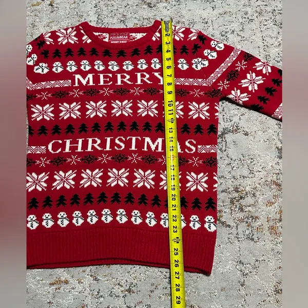 PULL & BEAR Christmas Sweater Size Large women’s Medium Men’s Mex (38) - Image 8