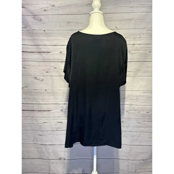 Pure Jill Women’s Blouse Size 3X Dark Blue | Short Sleeve Relaxed Fit Top - Image 3