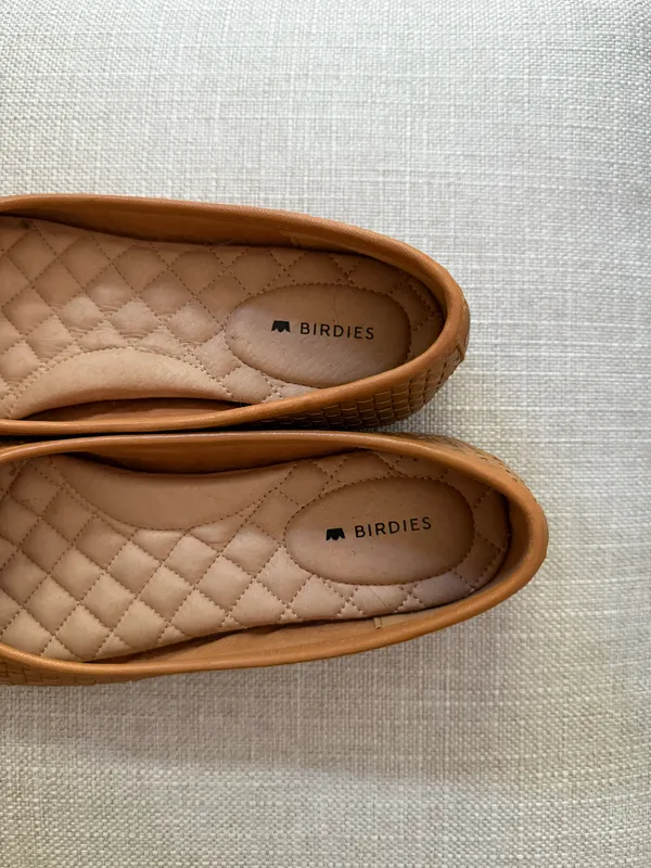 Birdies Goldfinch Pointed Toe Ballet Flat in Tan - Image 4