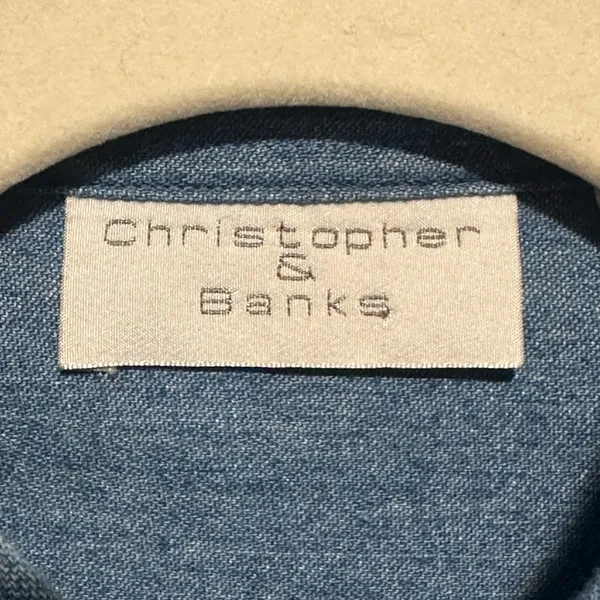 Vintage NWT “dead stock” Christopher &Banks Fall denim shirt women’s sz‎ s - Image 7