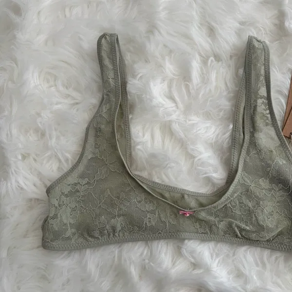 Skims Stretch Lace Plunge Bralette Talc Multi Size Small - Image 4