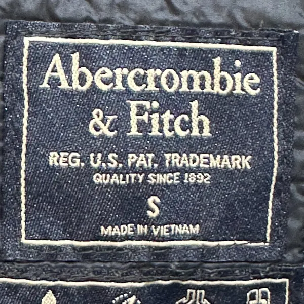 Abercrombie & Fitch Down Insulated Packable Puffer Winter Jacket Navy‎ Small - Image 7