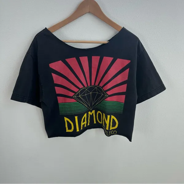 Diamond Supply Co. Off the Shoulder Crop Top - Image 2