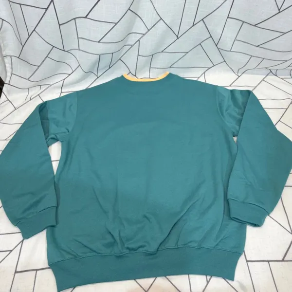 Country Store Sweatshirt Large Teal Green Autumn‎ Scarecrow Pumpkin Sunflower - Image 9