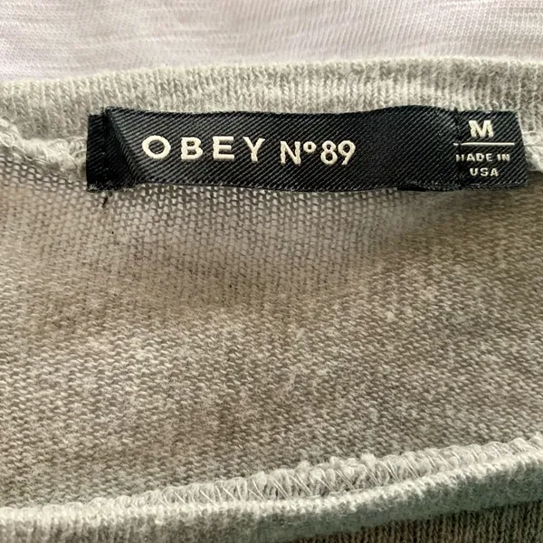 OBEY Gray Cropped Shirt - Image 3