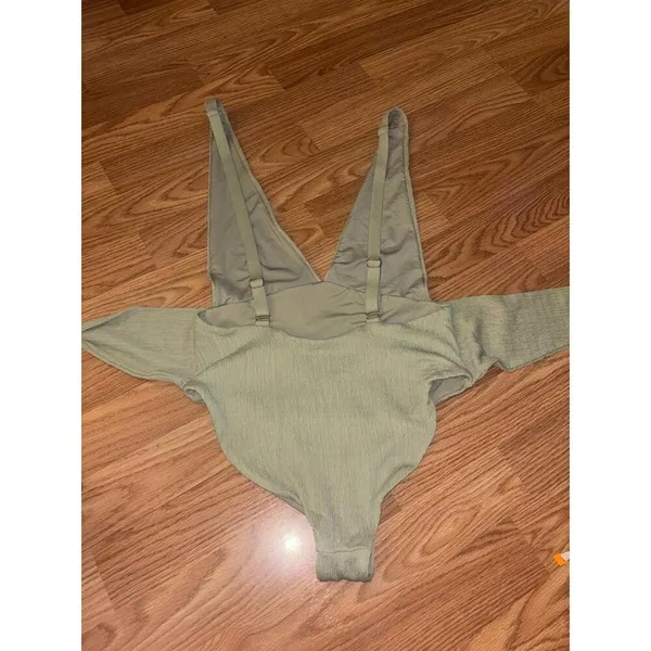 Salty Weekend Fiji Sage Green One Piece Swimsuit Size Large - Image 7